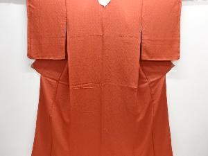 未使用品　花七宝模様織り出し一つ紋色無地着物